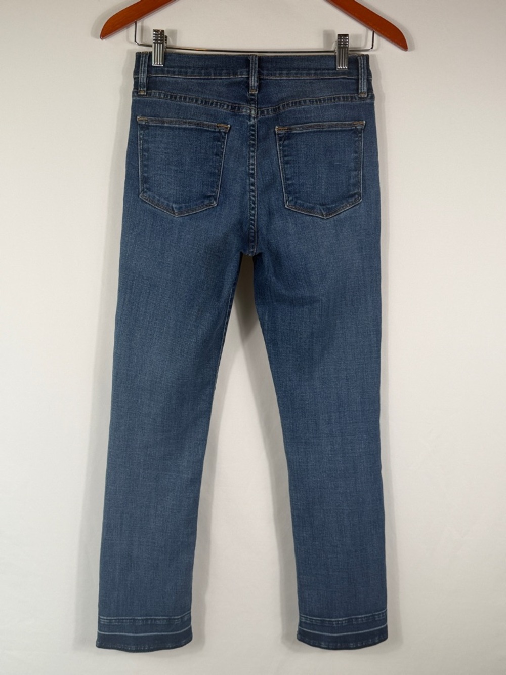 Frame Denim Thrasher Wash Le High Straight Crop Women’s Size 26, Stretch to 29” - Picture 4 of 12
